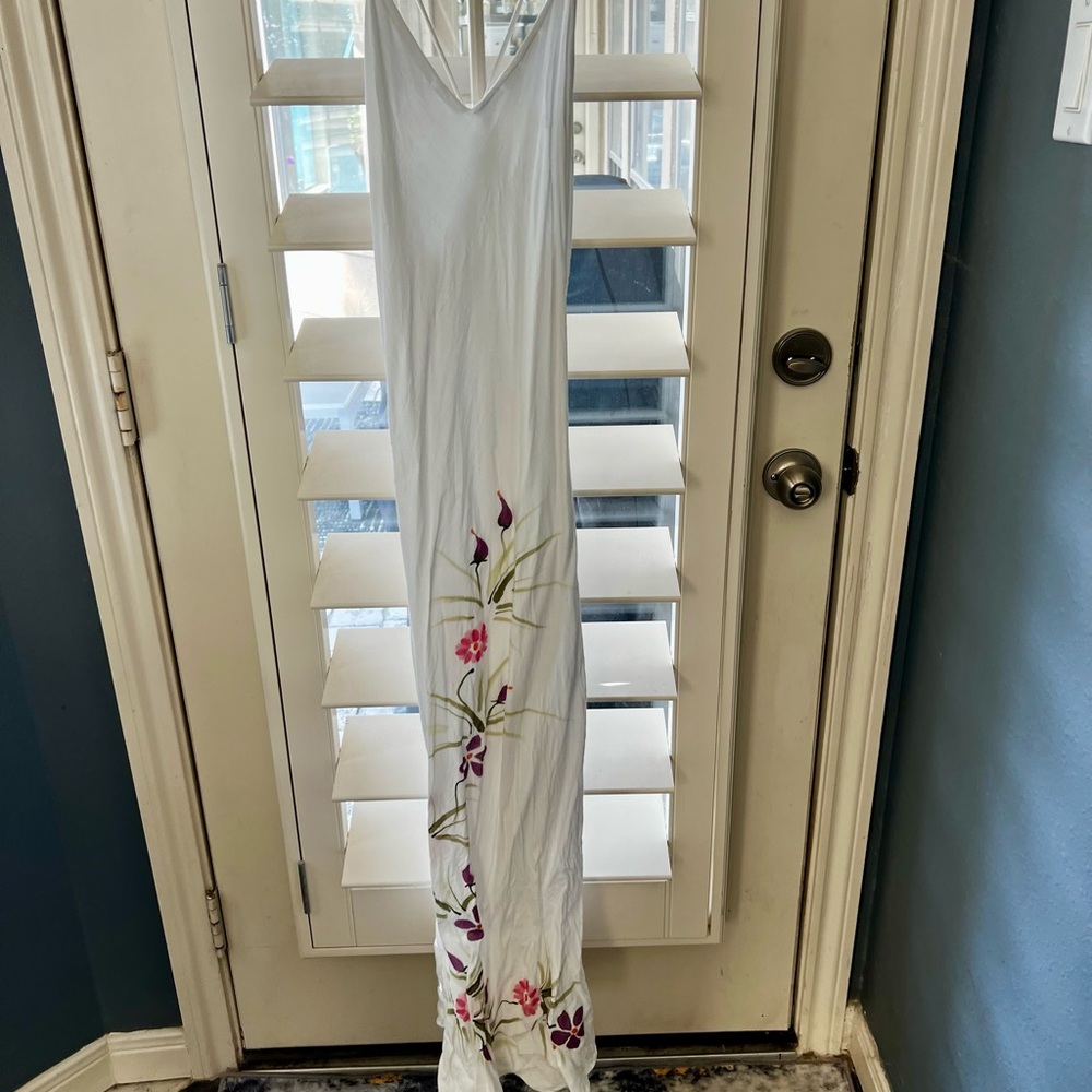 White Floral Maxi Dress